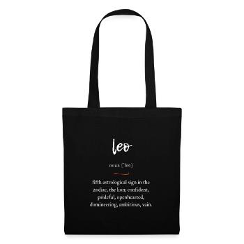 Leo (Löwe) Convoluted Edition Black - Stoffbeutel - Schwarz - Vorne