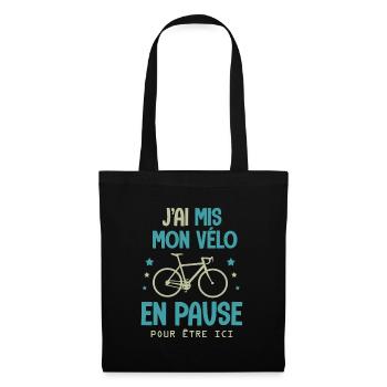 Cadeau vélo velo Humour velos sport cycliste - Sac en tissu - noir - Devant