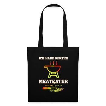 ich habe fertig - Stoffbeutel - Schwarz - Vorne