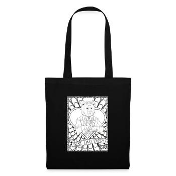 Retro Best Dad Ever Vintage Bear In Regal Costume - Tote Bag - black - Front