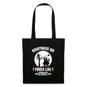 Nightmare on Power Line Street – Lineman Halloween - Tote Bag - black - Front