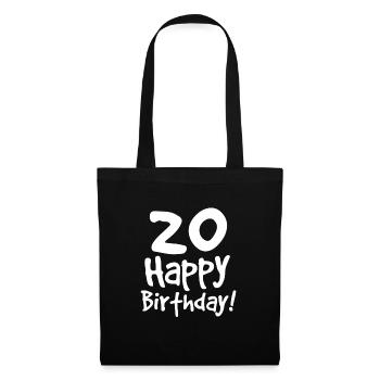 20th birthday - Tote Bag - black - Front