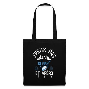 J Peux Pas J Ai Rugby et Apéro - Sac en tissu - noir - Devant