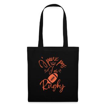 J Peux Pas J Ai Rugby - Sac en tissu - noir - Devant