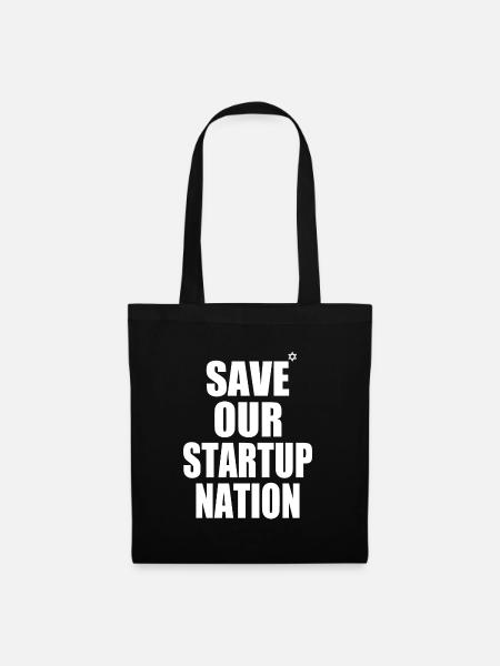 save our startup nation - Stoffbeutel - Schwarz