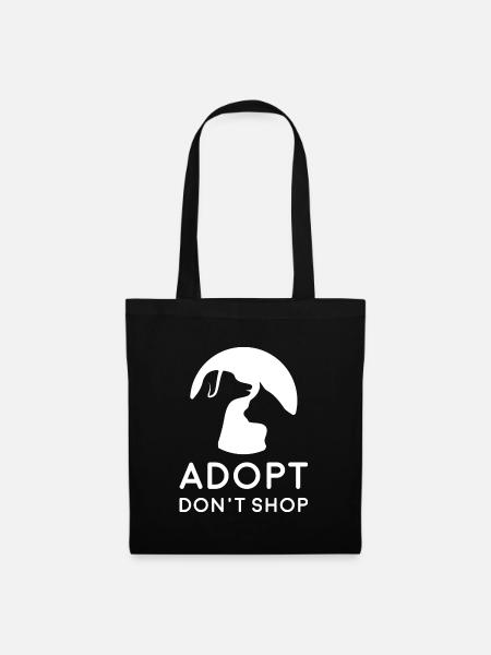Adopt - dont shop I Tierretter - Stoffbeutel - Schwarz