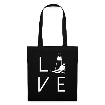 Amour Ski Slalom - Sac en tissu - noir - Devant