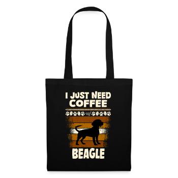Beagle coffee - Tote Bag - black - Front