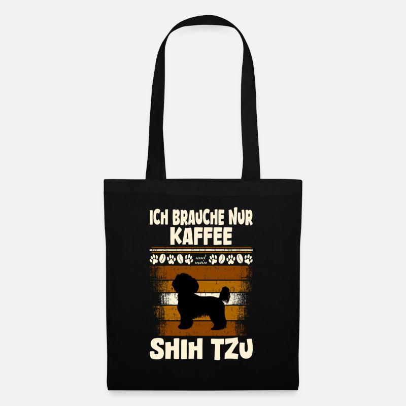 Shih Tzu - Sac en tissu - noir