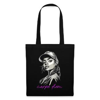 Carpe diem beautiful woman latina - Tote Bag - black - Front