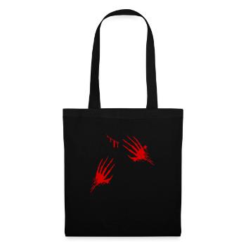 Bluthände Halloween blodd hands Blutige Hände - Stoffbeutel - Schwarz - Vorne