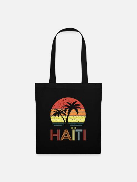 Haiti - Stoffbeutel - Schwarz