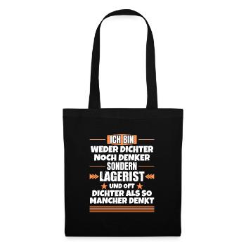 Ni poète ni penseur, mais magasinier - Sac en tissu - noir - Devant