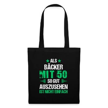 A 50 ans, beau boulanger - Sac en tissu - noir - Devant