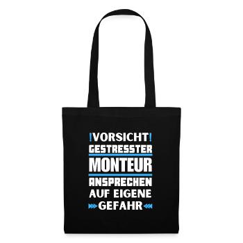 Ne parlez pas à un installateur stressé ! - Sac en tissu - noir - Devant