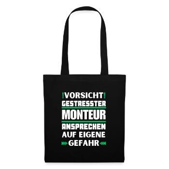 Ne parlez pas à un installateur stressé ! - Sac en tissu - noir - Devant
