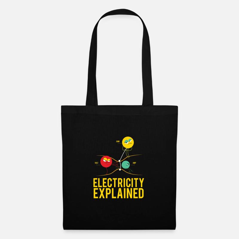 Electricity Explained Physique | Funny professeur nerd - Sac en tissu - noir