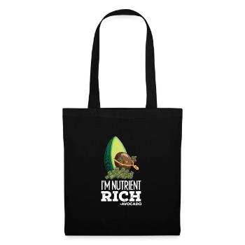 Drôle de fruit d'avocat riche en vitamines nutritives - Sac en tissu - noir - Devant