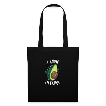 Funny Avocado I'm Extra Seed Cute Showy Fruit - Tote Bag - black - Front