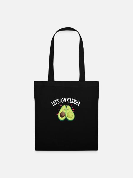 Avocado-Esser-niedliches lassen uns Avocuddle-Paar-Geschenk - Stoffbeutel - Schwarz