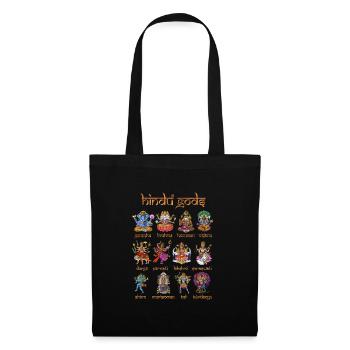 Dieux et déesses hindous - Sac en tissu - noir - Devant