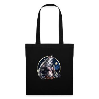 Loup-garou hurlant - Sac en tissu - noir - Devant