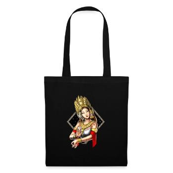 Danseuse cambodgienne khmère Apsara - Sac en tissu - noir - Devant