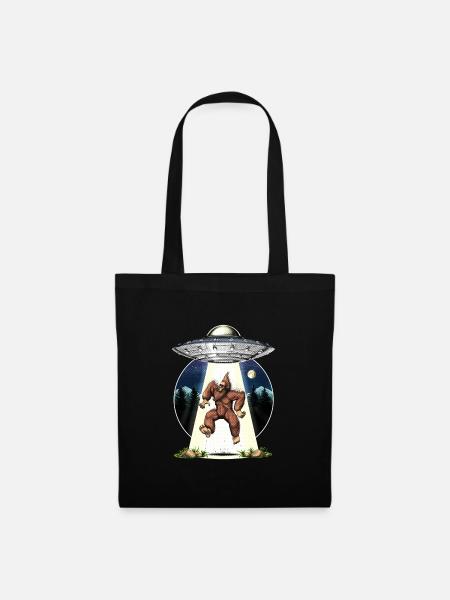 Enlèvement extraterrestre de Bigfoot - Sac en tissu - noir