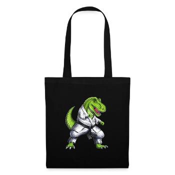 T-Rex Dinosaur Karate - Tote Bag - black - Front
