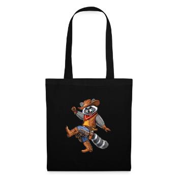 Raccoon Cowboy - Tote Bag - black - Front