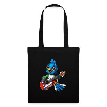 Oiseau Trogon Cubain - Sac en tissu - noir - Devant