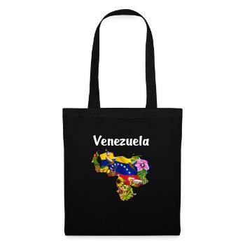 Venezuela Landkarte - Stoffbeutel - Schwarz - Vorne