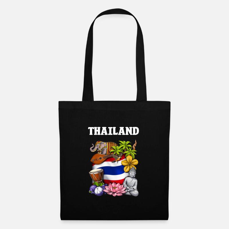 Thailand - Stoffbeutel - Schwarz