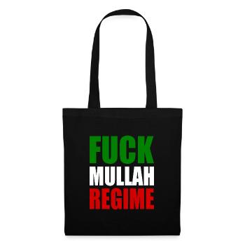 Fuck mullah regime iran - Stoffbeutel - Schwarz - Vorne