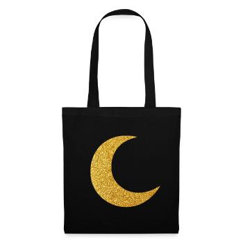 Glitter Moon. - Stoffbeutel - Schwarz - Vorne