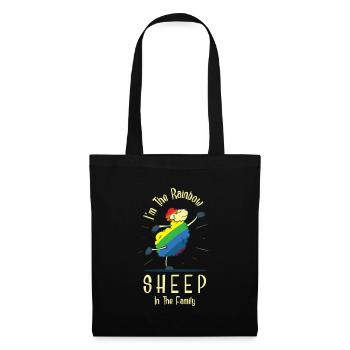 LGBT arc-en-ciel - Sac en tissu - noir - Devant