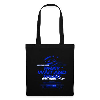 Prier, Attendre, Faire confiance, Foi chrétienne - Sac en tissu - noir - Devant