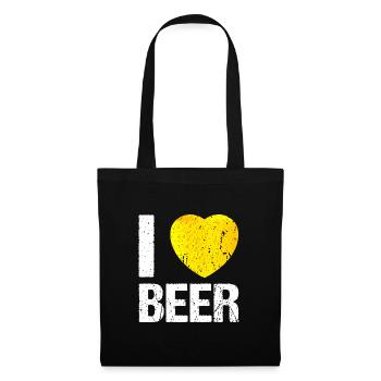 J’adore Beer Bier - Sac en tissu - noir - Devant