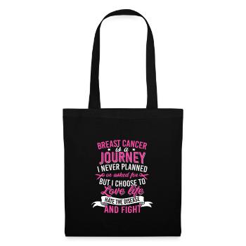 Le cancer du sein est une chemise de voyage - Sac en tissu - noir - Devant