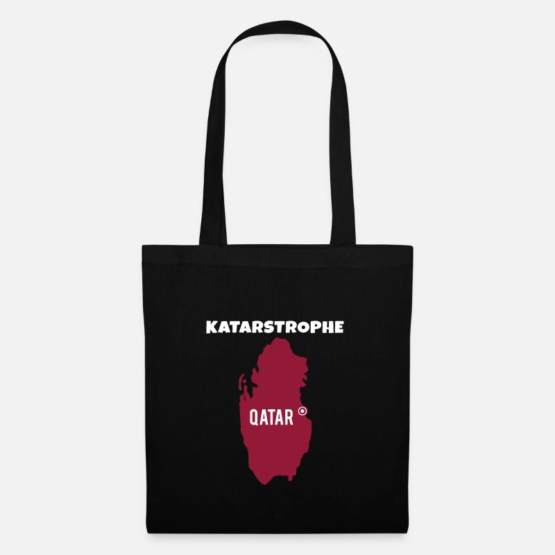 KATARstrophe Katar Qatar Leichtathletik - Stoffbeutel - Schwarz