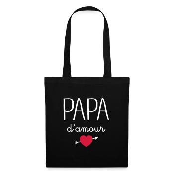 Papa D'Amour - Sac en tissu - noir - Devant