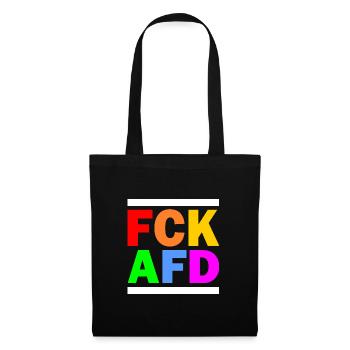 Fck afd - Stoffbeutel - Schwarz - Vorne