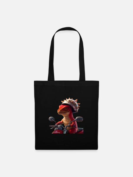 Happy Dino - Tote Bag - black
