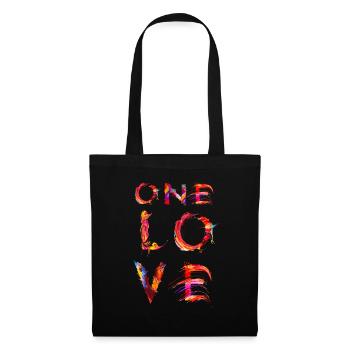 Un seul amour pour l'unité et la paix - Sac en tissu - noir - Devant