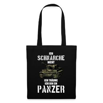 BUNDESWEHR SOLDAT PANZER SCHNARCHEN - Stoffbeutel - Schwarz - Vorne