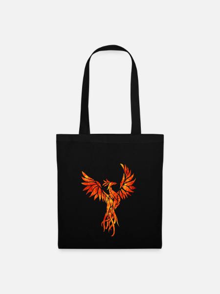 fire phoenix - Tote Bag - black