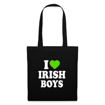 I love irish boys - Stoffbeutel - Schwarz - Vorne