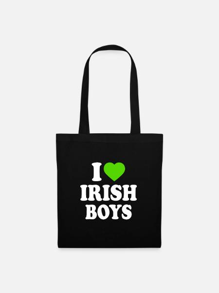 I love irish boys - Stoffbeutel - Schwarz