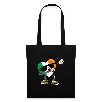 Ireland Flag Dabbing Heart Irish Flag Dublin - Tote Bag - black - Front