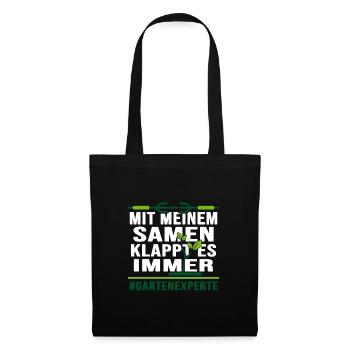 Garten Gartenarbeit Samen Aussaat Pflanzen Gärtner - Stoffbeutel - Schwarz - Vorne